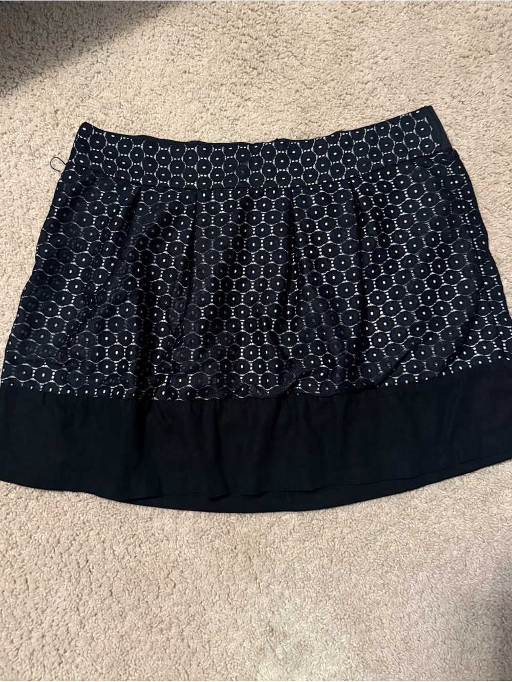 Maurices Navy Printed Tiered Mini Skirt